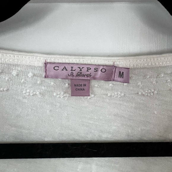 Calypso St Barth linen 3/4 sleeve shirt tunic - Picture 2 of 5